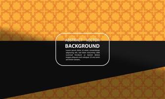 sfondo astratto sfumatura geometrica ombra sovrapposizione arancione con motivo islamico moltiplicato per poster, striscioni e altri, disegno vettoriale eps 10