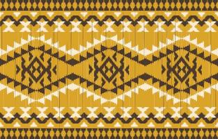 bellissimo motivo etnico ikat art. motivo giallo kasuri senza cuciture in ricamo tribale, popolare, messicano, indiano style.aztec geometric art ornament print.slubby design strutturato per moquette, tessuto. vettore