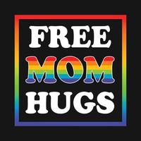 maglietta premium di vettore di tipografia dell'arcobaleno dell'orgoglio della festa della mamma
