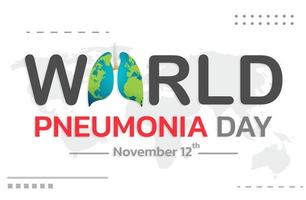 illustrazione vettoriale sul tema giornata mondiale della polmonite.