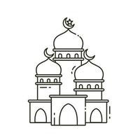 illustrazione grafica vettoriale della moschea