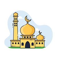 illustrazione grafica vettoriale della moschea