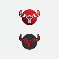 toro testa di bufalo mucca animale set mascotte logo design vettore per sport corno bufalo animale mammiferi testa logo matador selvaggio