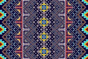 ikat disegno geometrico astratto etnico. Tappeto In Tessuto Azteco Mandala Ornamento Etnico Chevron Decorazione Tessile Carta Da Parati. tribale boho nativo etnico tradizionale ricamo sfondo vettoriale