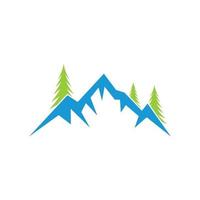 vettore del modello di progettazione dell'icona del logo della montagna