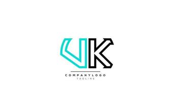 lettere dell'alfabeto iniziali monogramma logo vk, iniziale vk, lettera vk vettore