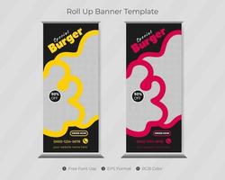 roll up banner template design pro download vettore
