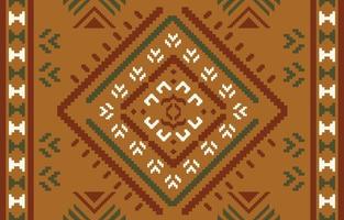 bordo fatto a mano bella arte. motivo navajo senza cuciture in ricamo tribale e popolare, ornamento di arte geometrica azteca messicana print.design per moquette, carta da parati, abbigliamento, avvolgimento, tessuto, copertina, tessile vettore