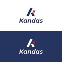 semplice e moderno minimal lettera k logo design vector