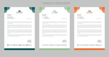 progettazione del modello di carta intestata aziendale creativa professionale vettore