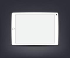 tablet pc realistico con schermo vuoto isolato vettore