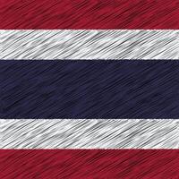 Tailandia nazionale giorno 5 dicembre, piazza bandiera design vettore