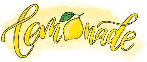 lettere fresche di limone calligrafiche scritte a mano vettore