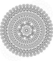 Mandala da colorare per adulti e bambini vettore