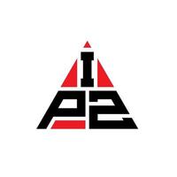 design del logo della lettera del triangolo ipz con forma triangolare. monogramma di design del logo del triangolo ipz. modello di logo vettoriale triangolo ipz con colore rosso. logo triangolare ipz logo semplice, elegante e lussuoso.