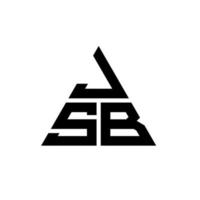logo della lettera triangolare jsb con forma triangolare. monogramma di design del logo del triangolo jsb. modello di logo vettoriale triangolo jsb con colore rosso. logo triangolare jsb logo semplice, elegante e lussuoso.