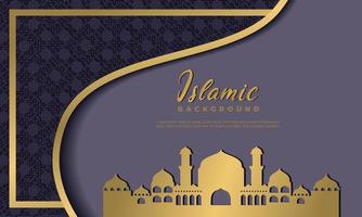 sfondo islamico ornamentale di lusso arabo elegante con ornamento decorativo motivo islamico vettore