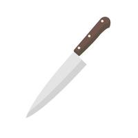 coltello da cucina. icona del coltello da cucina isolato su priorità bassa bianca. illustrazione vettoriale in stile piatto. utensili per cucinare. illustrazione vettoriale di stoviglie