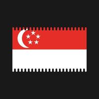 vettore di bandiera di singapore. bandiera nazionale