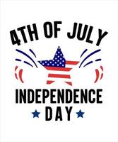 4 luglio disegno vettoriale del logo del giorno dell'indipendenza