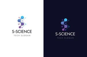 S scienza logo design per un' tecnologia azienda quello rappresenta IoT o un' IoT vettore logo concetto