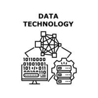 illustrazione vettoriale dell'icona della tecnologia dati