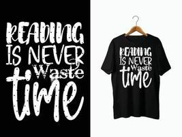 design t-shirt amante dei libri vettore