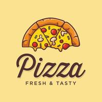 illustartion grafica vettoriale logo pizzeria italiana perfetto per fast food, bar, ristorante.
