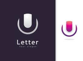 u logo design e modello. lettere basate sulle iniziali dell'icona creative u nel vettore. vettore