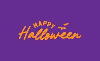 contento Halloween logo scritta. spaventoso distintivo design. vettore