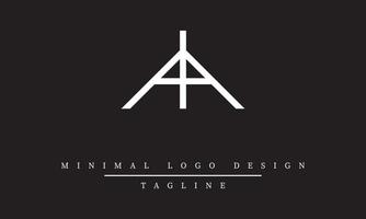 ia o ai vettore di progettazione del logo minimale
