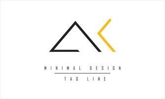 ak o ka logo design illustrazione arte vettoriale