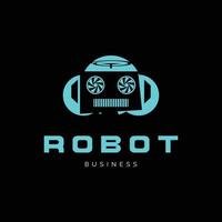 ispirazione per il design del logo dell'icona del robot vettore