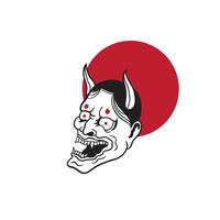 oni giapponese diavolo maschera, vettore illustrazione
