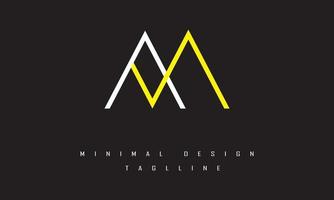 am o ma minimal logo design illustrazione arte vettoriale