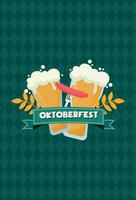 oktoberfest vettore vacanza carta internazionale Tedesco birra Festival nel Monaco - illustrazione