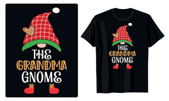 allegro Natale gnomi disegni per maglietta, striscione, carte, decorazione, tazza, eccetera vettore