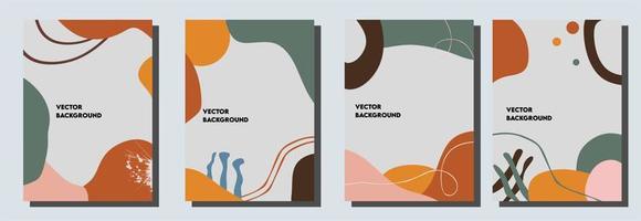 set di copertine astratte moderne, design minimale di copertine. sfondo geometrico colorato, illustrazione vettoriale. vettore