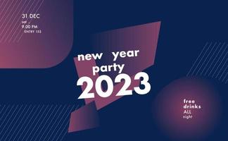 astratto nuovo anno festa bandiera 2023 contento nuovo anno elementi vettore