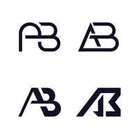 ab logo. vettore moderno lettera design concetto