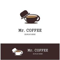 modello di logo della tazza di caffè vettore