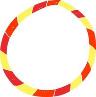 piatto colore illustrazione di hula cerchio vettore