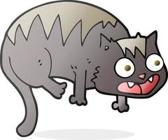 a mano libera disegnato cartone animato gatto vettore