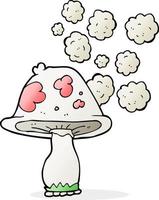 a mano libera disegnato cartone animato fungo vettore
