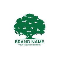 quercia albero logo design vettore