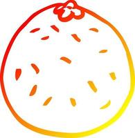 caldo gradiente disegno cartone animato agrumi arancione vettore