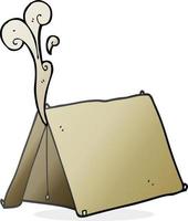 a mano libera disegnato cartone animato vecchio puzzolente tenda vettore