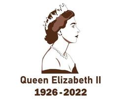 Regina Elisabetta giovane viso ritratto Marrone 1926 2022 Britannico unito regno nazionale Europa nazione vettore illustrazione astratto design