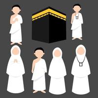 islamico hajj pellegrinaggio vettore