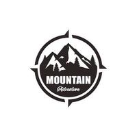 montagna avventura logo design vettore illustrazione